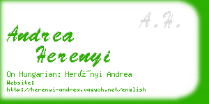 andrea herenyi business card